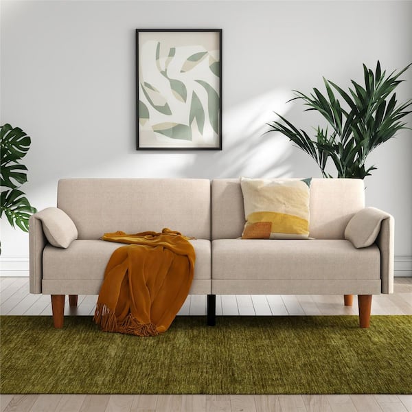 Novogratz Markham 80.5 in. Futon Sofa Bed, Sand Basket Weave