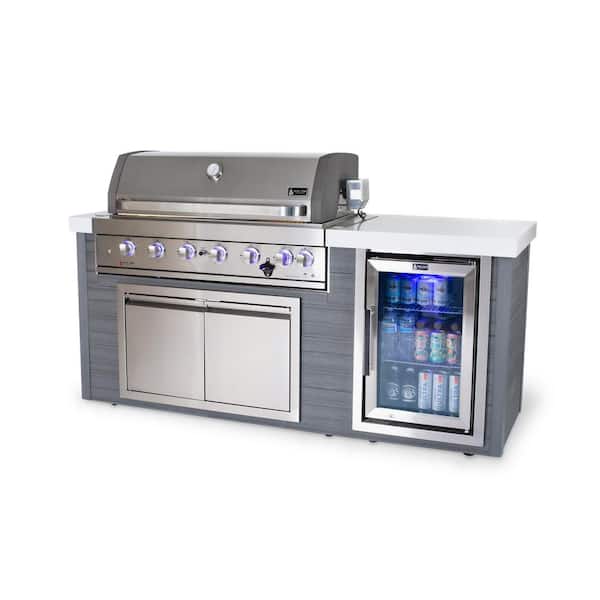 MONT ALPI Artwood Series 6-Burner HDPE Outdoor Kitchen Propane