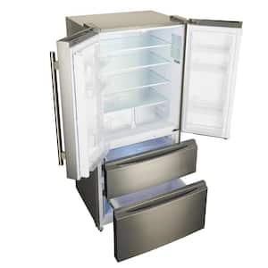 Bovino - 33 in. 19 cu. ft. French Door No Frost Refrigerator in Stainless Steel