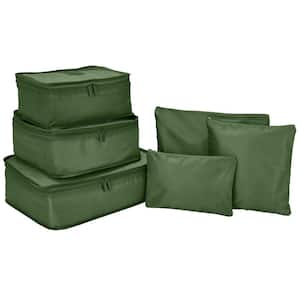 GForce 6-Piece Deluxe Traveling Packing Cube Set in Washed Black