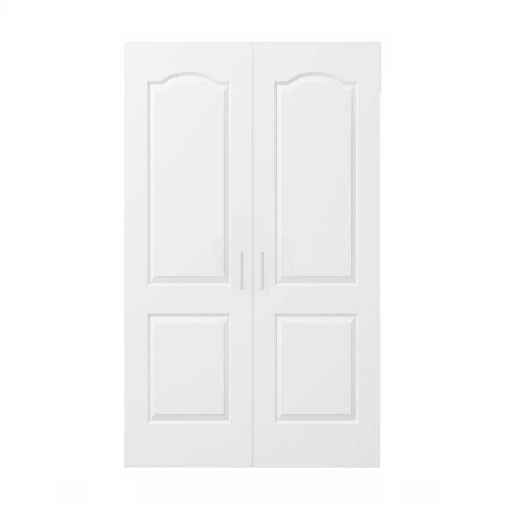 ARK DESIGN 48 in. x 80 in. (Double 24 in.) French Arch 2-Panel Painted ...