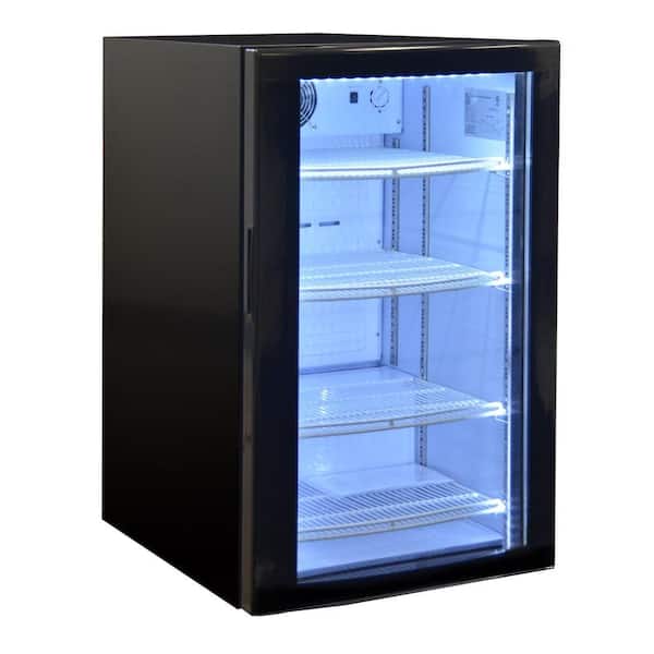 Unbranded 22.4 in. 182 (12 oz.) Can Curve Door Commercial Mini Refrigerator