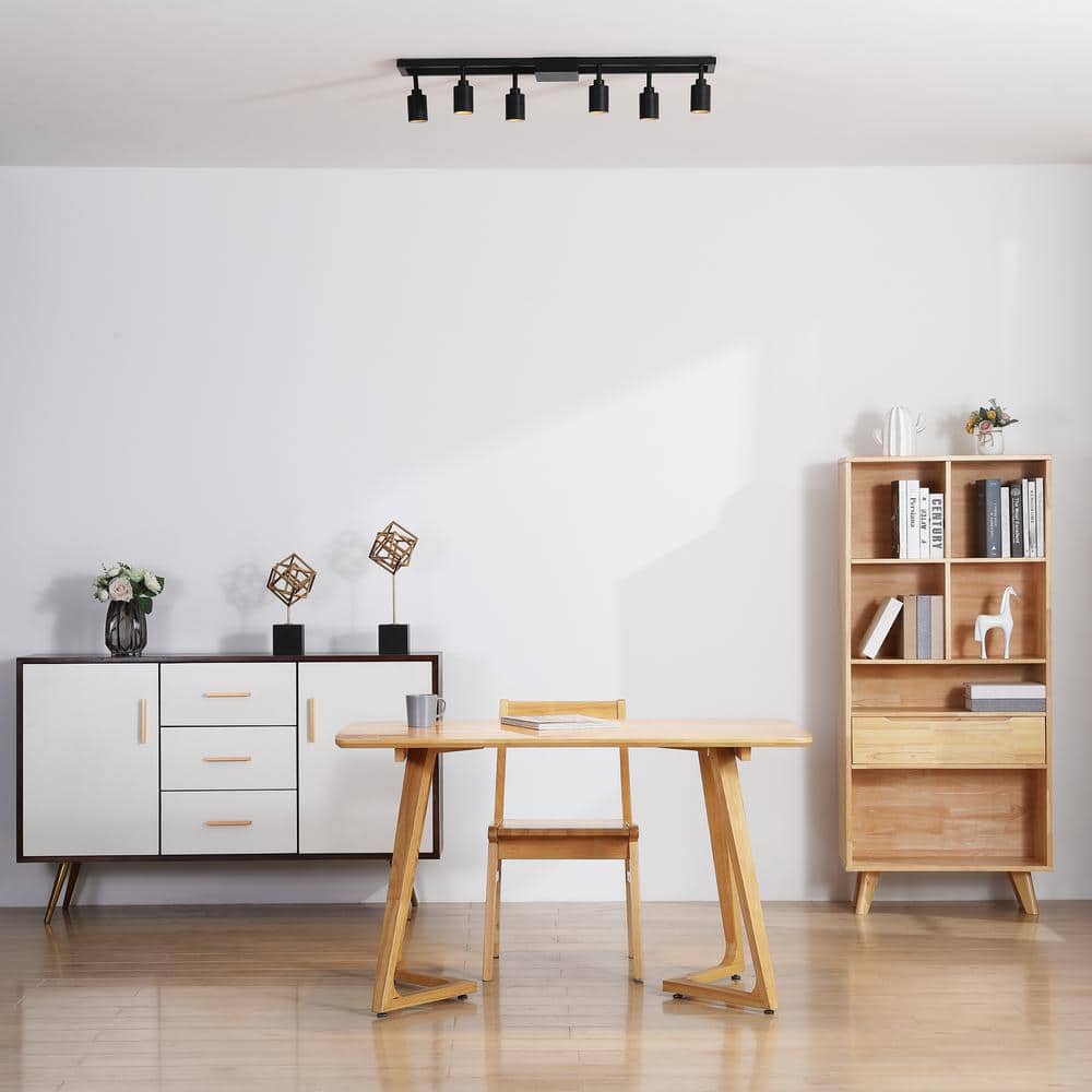 Shura Matte Black 6-Light LED Square Track Light