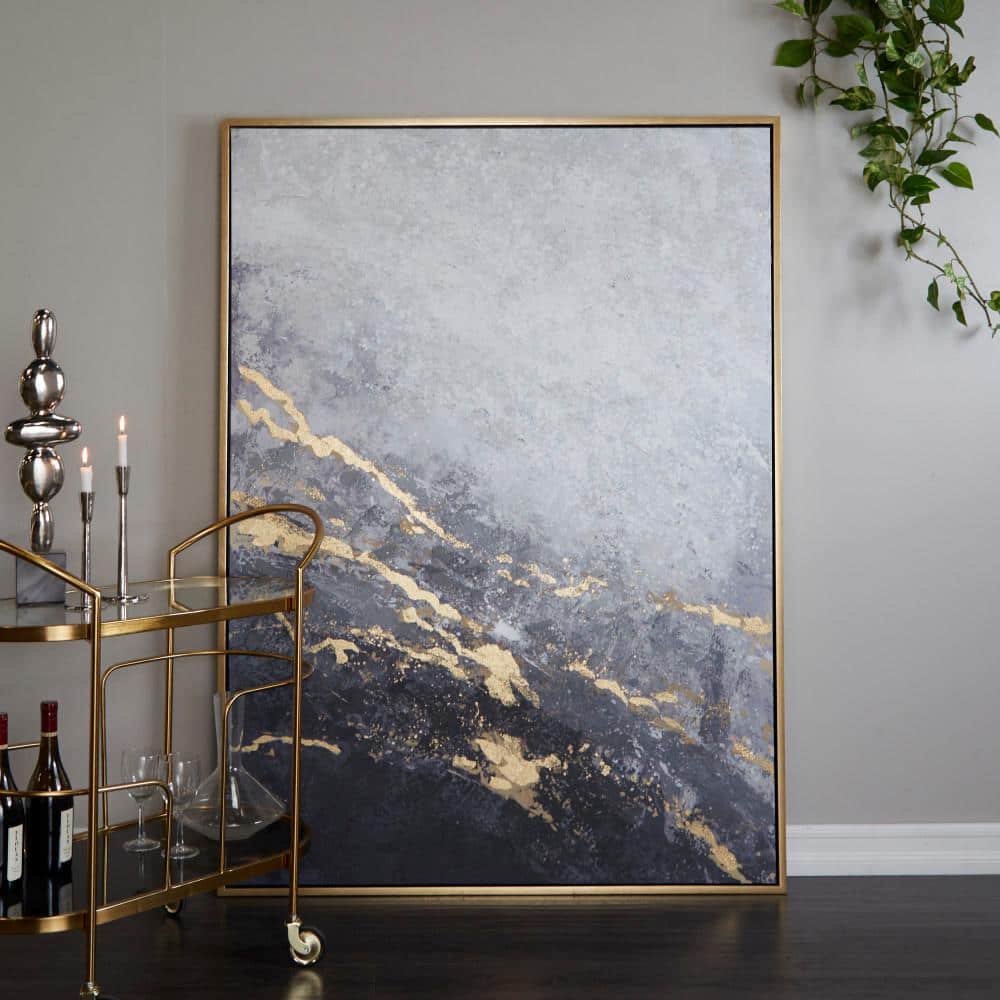 1- Panel Geode Framed Wall Art with Gold Frame 65 in. x 48 in. price history on PriceWatchPro