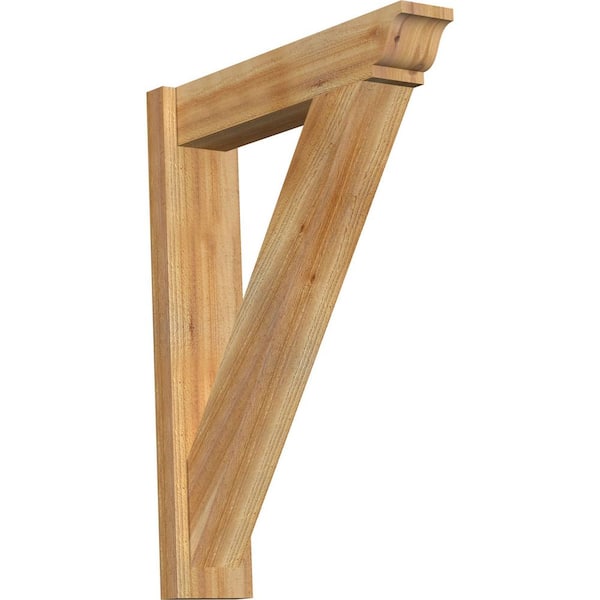Ekena Millwork 6 in. x 34 in. x 26 in. Western Red Cedar Traditional Rough Sawn Outlooker