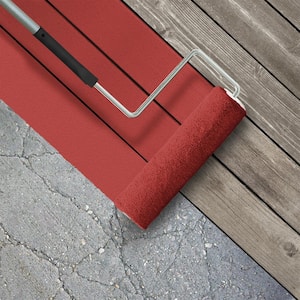 1 gal. #OSHA-5 OSHA SAFETY RED Textured Low-Lustre Enamel Interior/Exterior Porch and Patio Anti-Slip Floor Paint