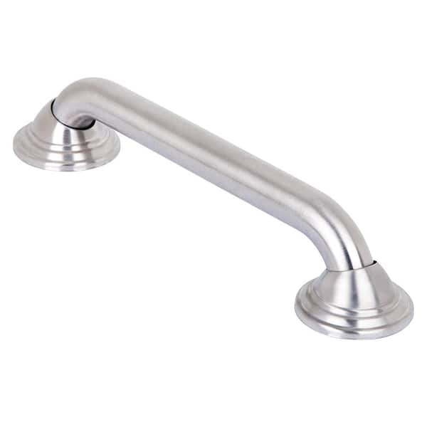 Utopia Alley Decorative Shower Safety Grab Bar, Brushed Nickel, 12"