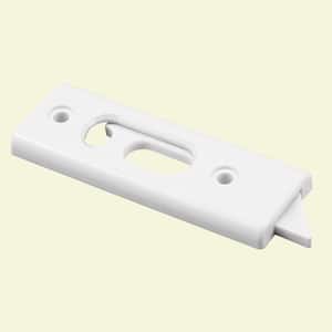Tilt Latch, spring-loaded, White, Plastic, 2-1/16 in. Hole Centers (2-pack)