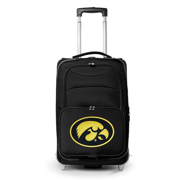 Denco NCAA Iowa 21 in. Black Carry-On Rolling Softside Suitcase