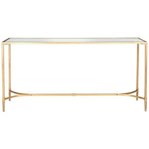 Antwan 63 in. Gold/Glass Console Table