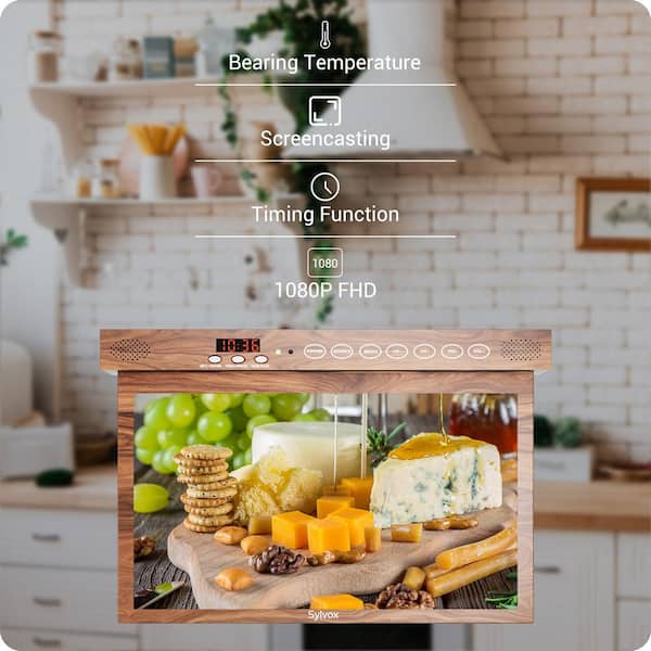 Sylvox 15.6 in. Wood LED Under-the-Cabinet Smart Kitchen HDTV