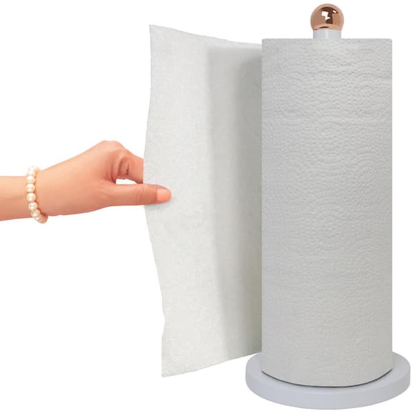 Laura Ashley Speckled Paper Towel Holder in Grey - Freestanding