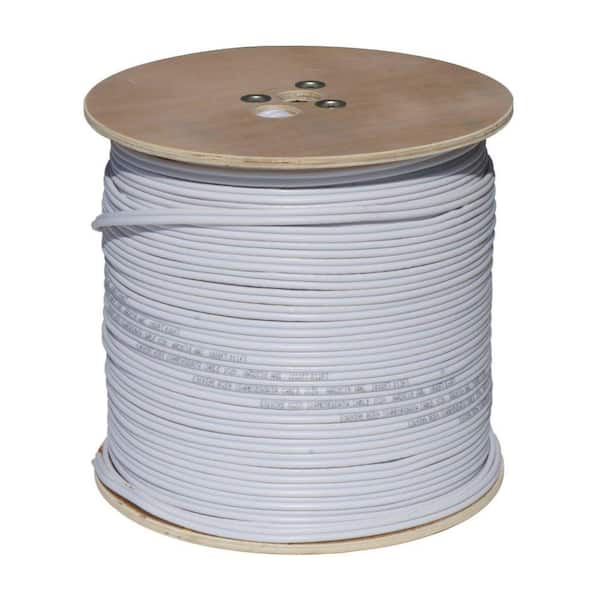 SPT 1000 ft. RG59 Coaxial Cable with Power Cable - White