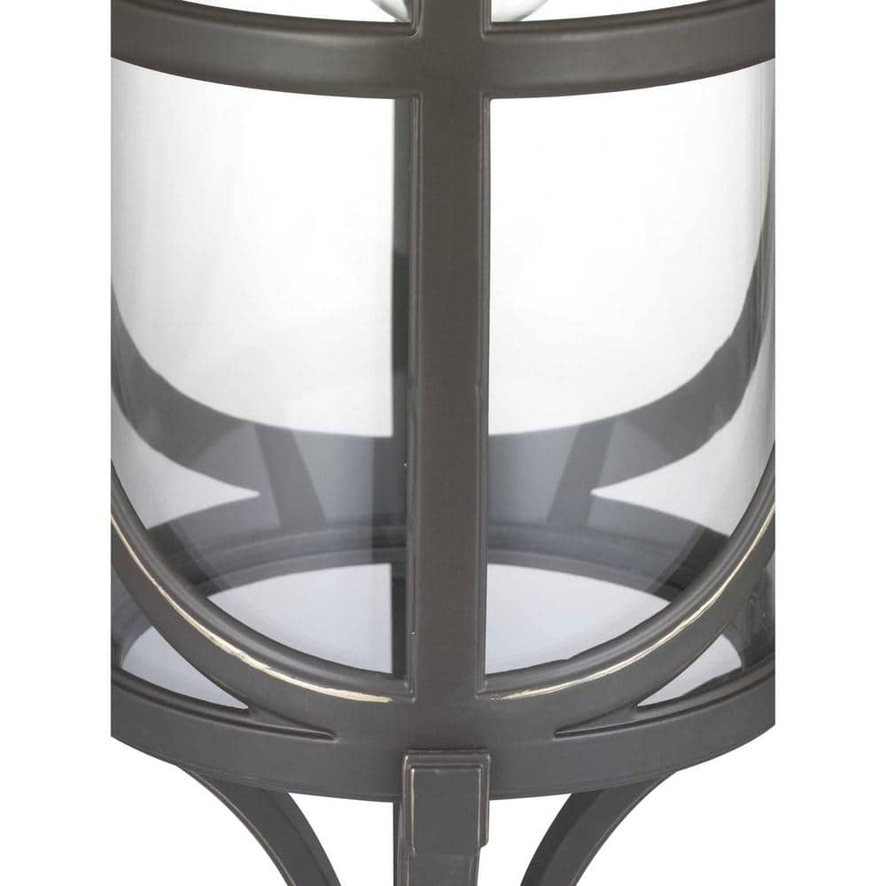 Antique Bronze Glass Hanging Lantern with Clear Shade