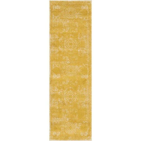 Bromley Wells Yellow 2' 0 x 6' 9 Area Rug