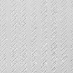 Motif Herringbone White Matte 11.14 in. x 11.14 in. Porcelain Mosaic Floor and Wall Tile (0.86 sq. ft./each)