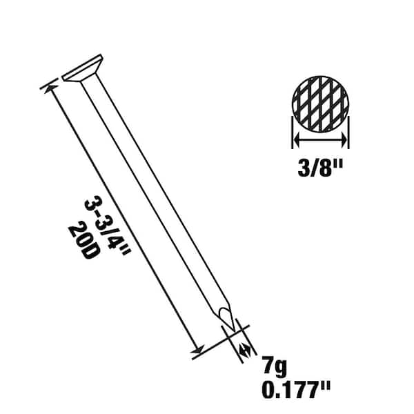 Everbilt 3-3/4 in. x 20D Vinyl Coated Sinker Non-Collated Framing