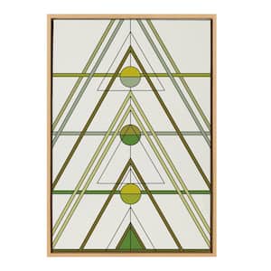 Sylvie Mid Century Modern Retro Tree by The Creative Bunch Studio Framed Canvas Plant Art Print 23 in. x 33 in .