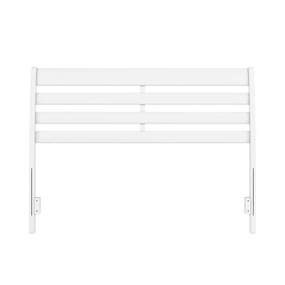 Savannah White Solid Wood Twin Headboard with USB Charger