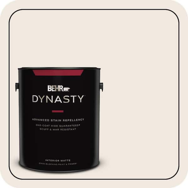 BEHR DYNASTY 1 gal. #ECC-57-2 Shady White Matte Interior Stain-Blocking Paint & Primer