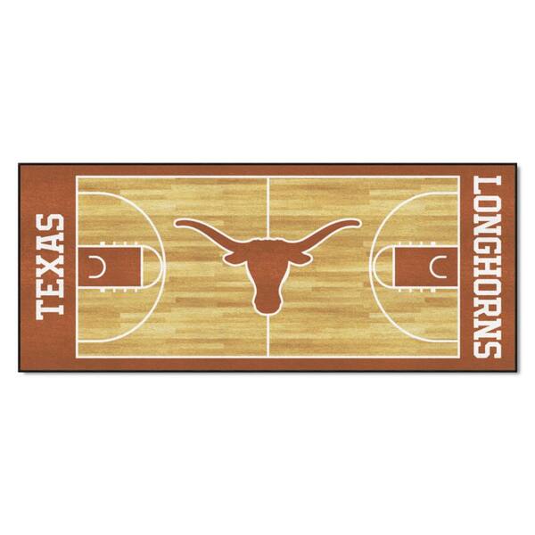 FANMATS NCAA University of Texas Cream 3 ft. x 6 ft. Basketball Runner Rug