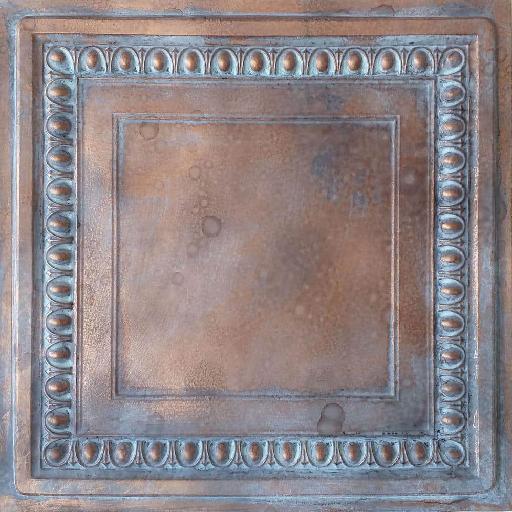 Cambridge Weathered Copper 2 ft. x 2 ft. PVC Glue Up or Lay in Faux Tin Ceiling Tile (300 sq. ft./Case) price history on PriceWatchPro