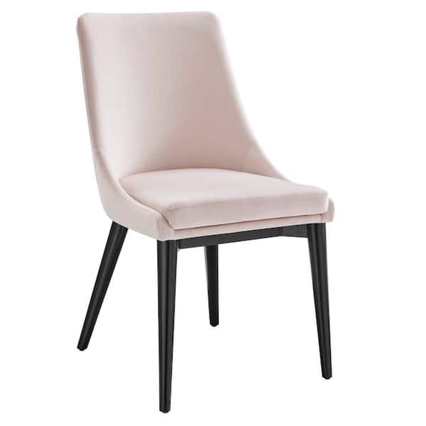 MODWAY Viscount Pink Performance Velvet Dining Side Chair