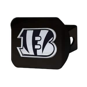 NFL - Cincinnati Bengals 3D Chrome Emblem on Type III Black Metal Hitch Cover