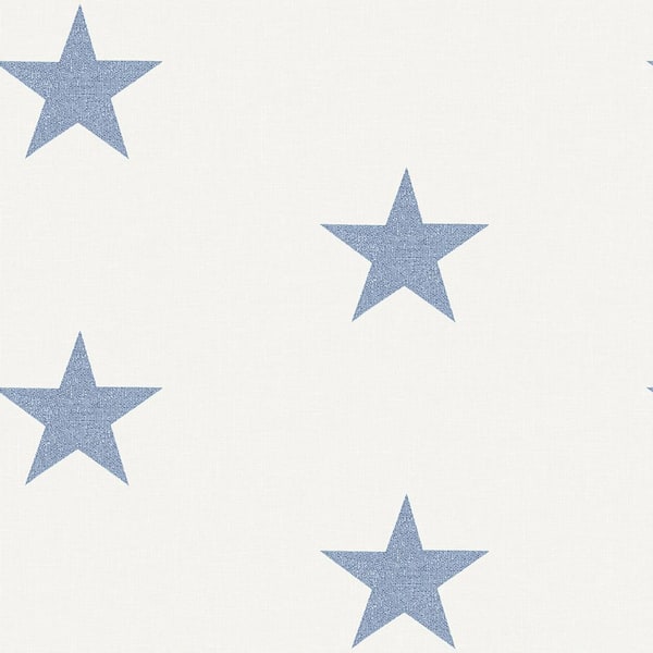 Chesapeake Mcgraw Navy Stars Navy Paper Strippable Roll (Covers 56.4 sq. ft.)