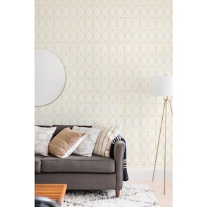 Lennon Geo Gold Vinyl Peel and Stick Wallpaper