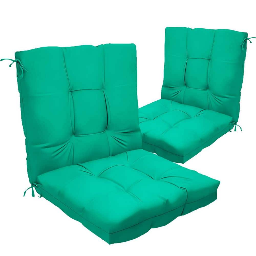 21 in. x 21 in. Outdoor Tufted Chair Cushion in Lake Blue, 4 in. Thick Patio Seat/Back Replacement price history on PriceWatchPro