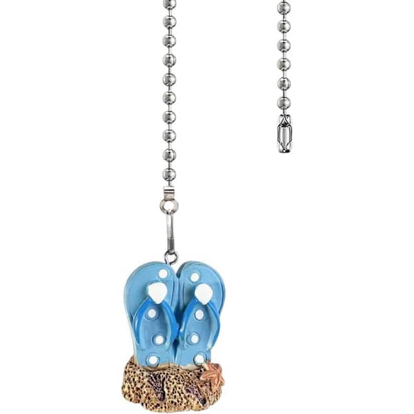 12 Inch Blue Ceiling Fan Pull Chains with Connector 1-Pack