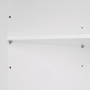 Ellsworth 23-1/4 in. W x 68-31/100 x 11-1/2 in. D Corner Bathroom Linen Storage Tower Cabinet in White
