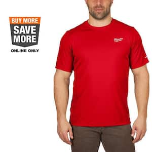 Men's WORKSKIN 3X-Large Red Lightweight Performance Short-Sleeve T-Shirt