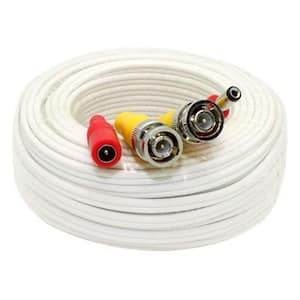 100 ft. Premade Premium Siamese Power Video Cable - White