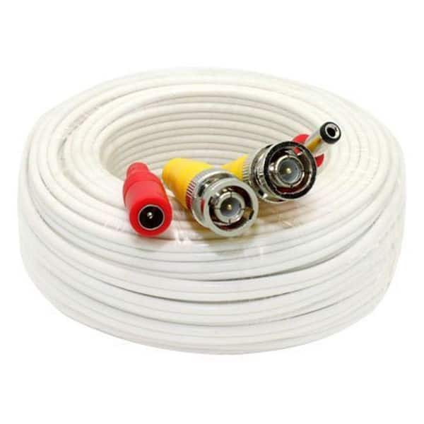 SPT 150 ft. Premade Premium Siamese Power Video Cable - White