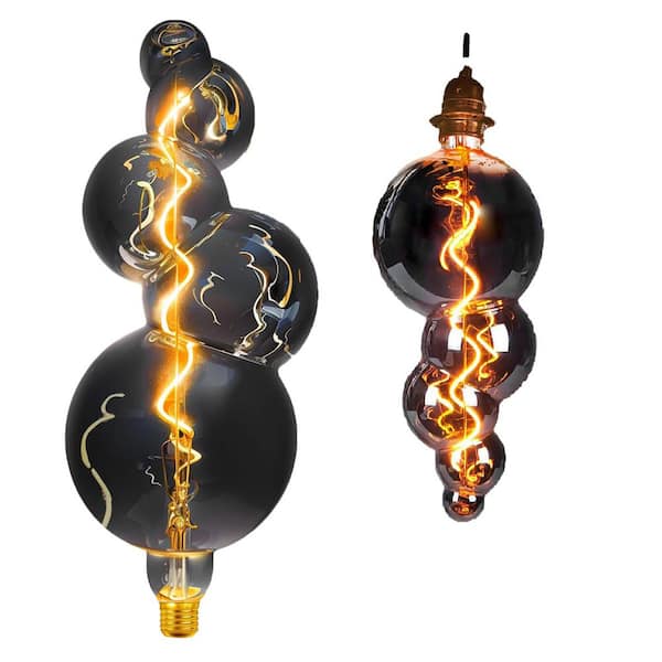40-Watt Equivalent B13 Dimmable Filament Edison LED Bulb 2700K Oversized Electroplated Warm Lights 1-Pack