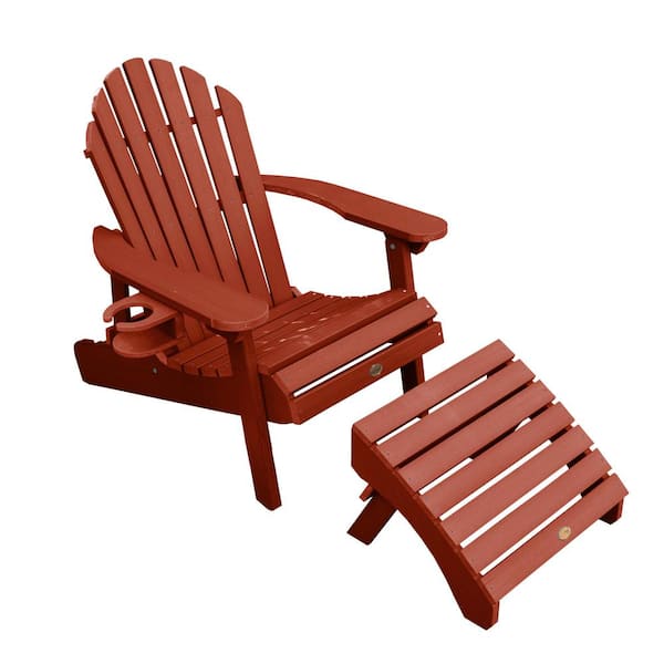 Highwood Hamilton Rustic Red 3-Piece Recycled Plastic Outdoor Seating Set