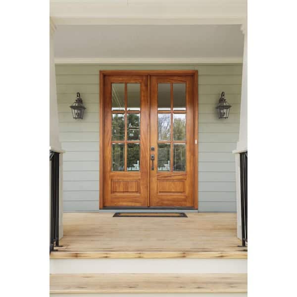 Burlington Collection 2-Light Antique Bronze Clear Beveled Glass New Traditional Outdoor Medium Wall Lantern Light