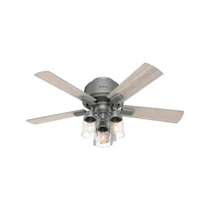 Hunter Hartland 44 In Led Indoor Le Bronze Ceiling Fan With Light Kit 50327 The