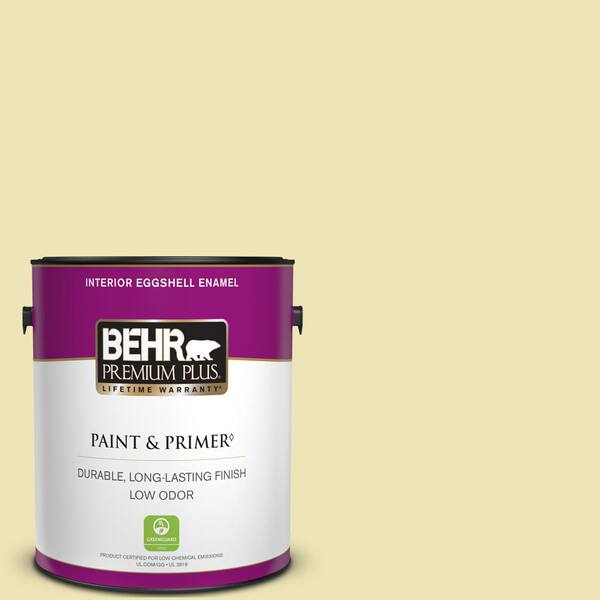 BEHR PREMIUM PLUS 1 gal. #PPU9-13 Yellow Wax Pepper Eggshell Enamel Low Odor Interior Paint & Primer