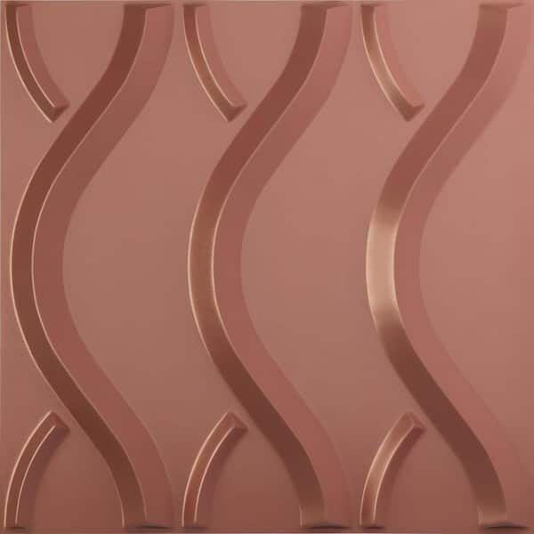 Ekena Millwork 19 5/8 in. x 19 5/8 in. Nexus EnduraWall Decorative 3D Wall Panel, Champagne Pink (12-Pack for 32.04 Sq. Ft.)