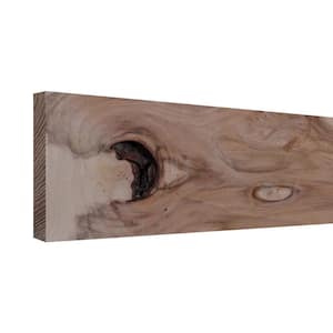 1/2 in. D x 1.5 in. W x XXGROUP$ 1 XX L Unfinished Rustic Hickory Wood Board