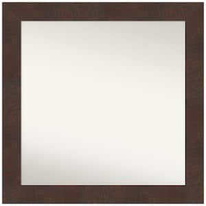Wildwood Brown 31 in. W x 31 in. H Square Non-Beveled Framed Wall Mirror in Brown