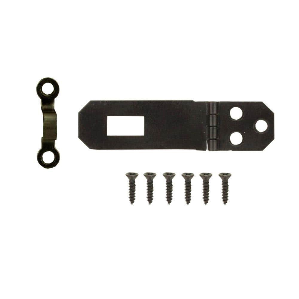 3/4 in. x 2-7/64 in. Matte Black Decorative Hasp