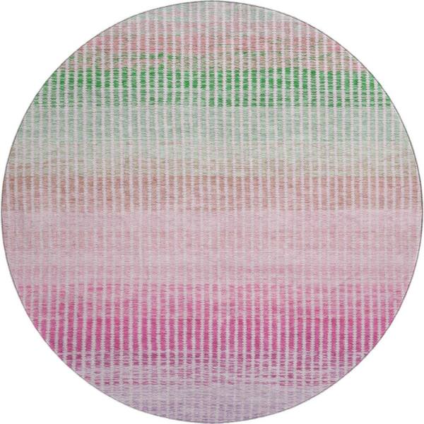 Mayfield Premium Machine Washable Abstract AMF2313 Purple 8 ft. x 8 ft. Round Rug