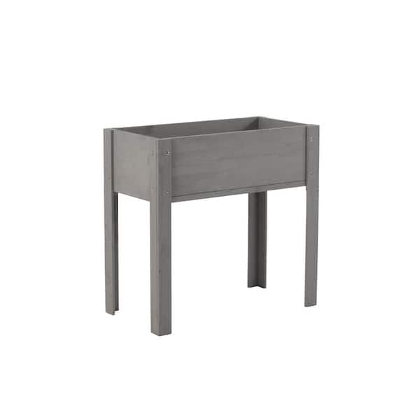 Unbranded 31 in. x 16 in. x 31 in. Elevated Wood Planter Box for Outdoor Gardening