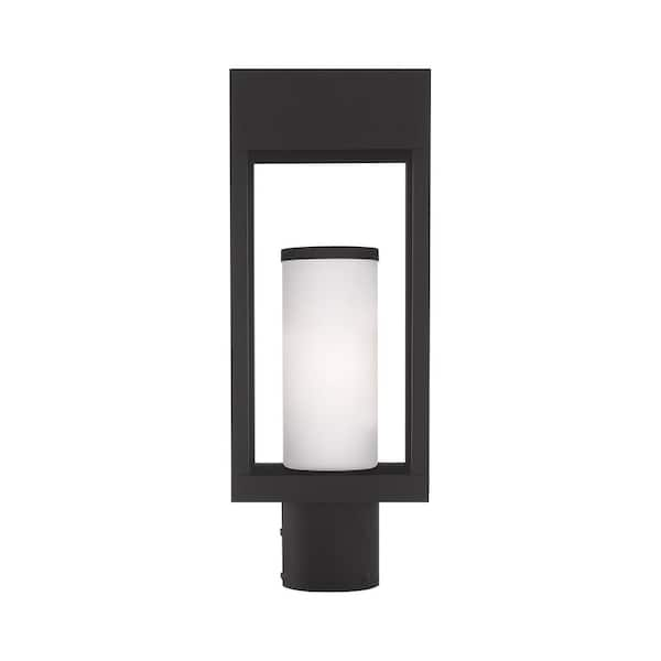 Livex Lighting Bleecker 1 Light Black Outdoor Post Top Lantern