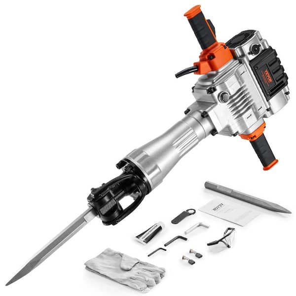 Demolition Jack Hammer, 29.13 x 22.64 in. 2100W 1650 BPM Industrial-Grade Jack Hammer Concrete Breaker