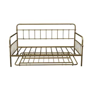 Bronze Metal Frame Twin Size Daybed with Trundle